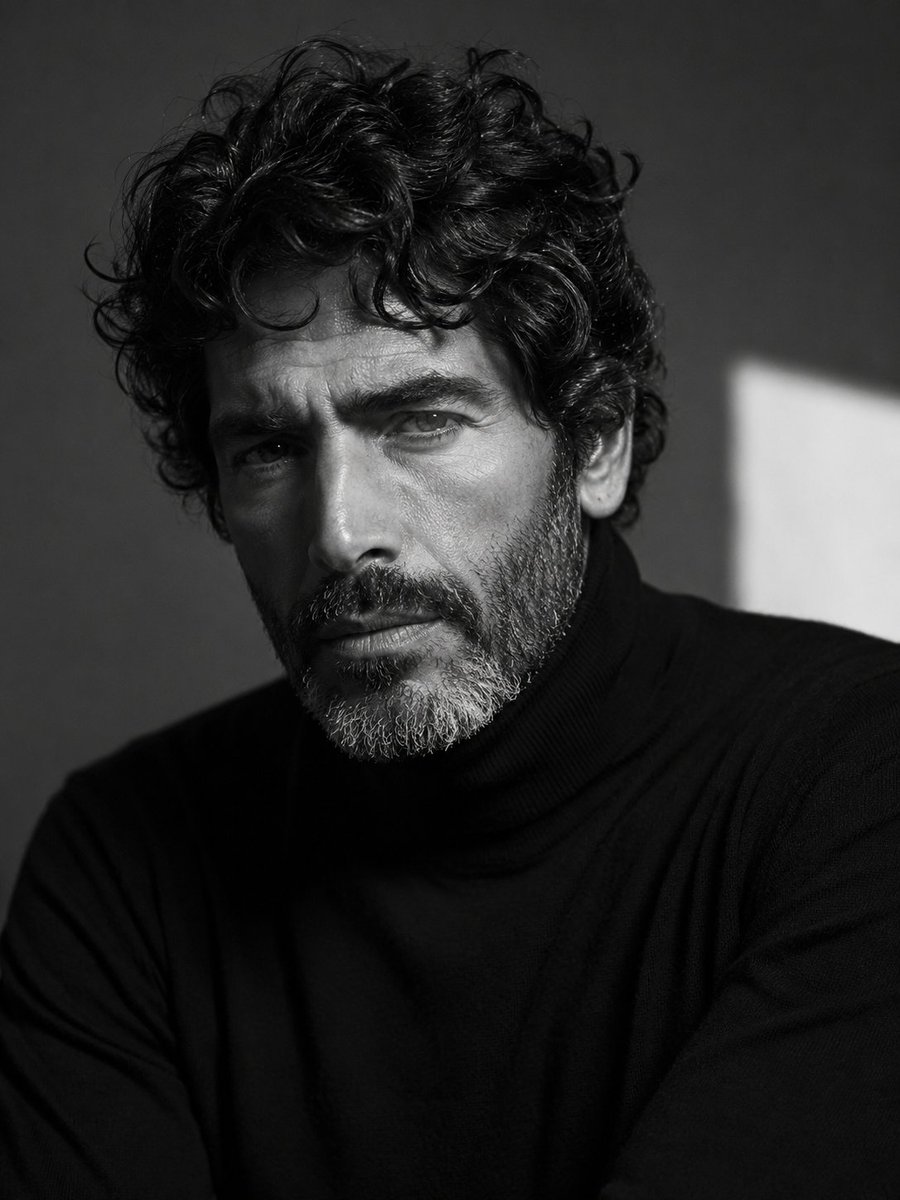 Cinematic B&W Male Portrait