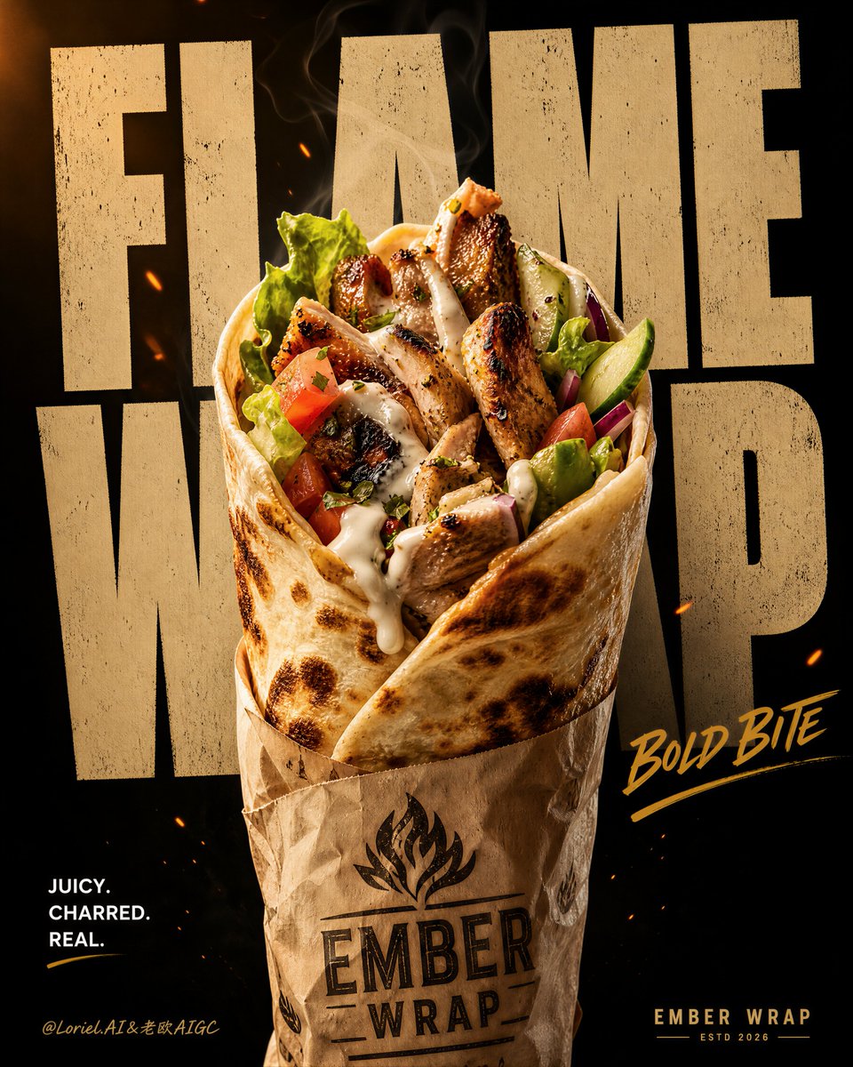 Ember Wrap Shawarma Street-Food Poster
