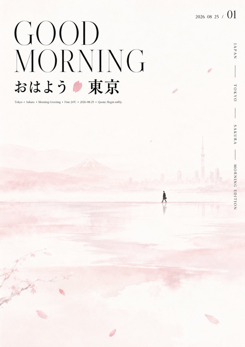 Airy Oriental Good Morning Poster