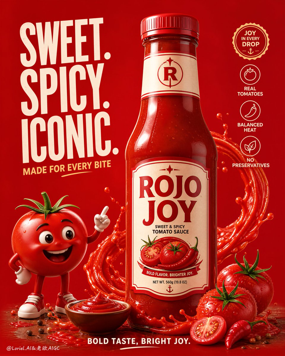 ROJO JOY Tomato Sauce Ad Poster