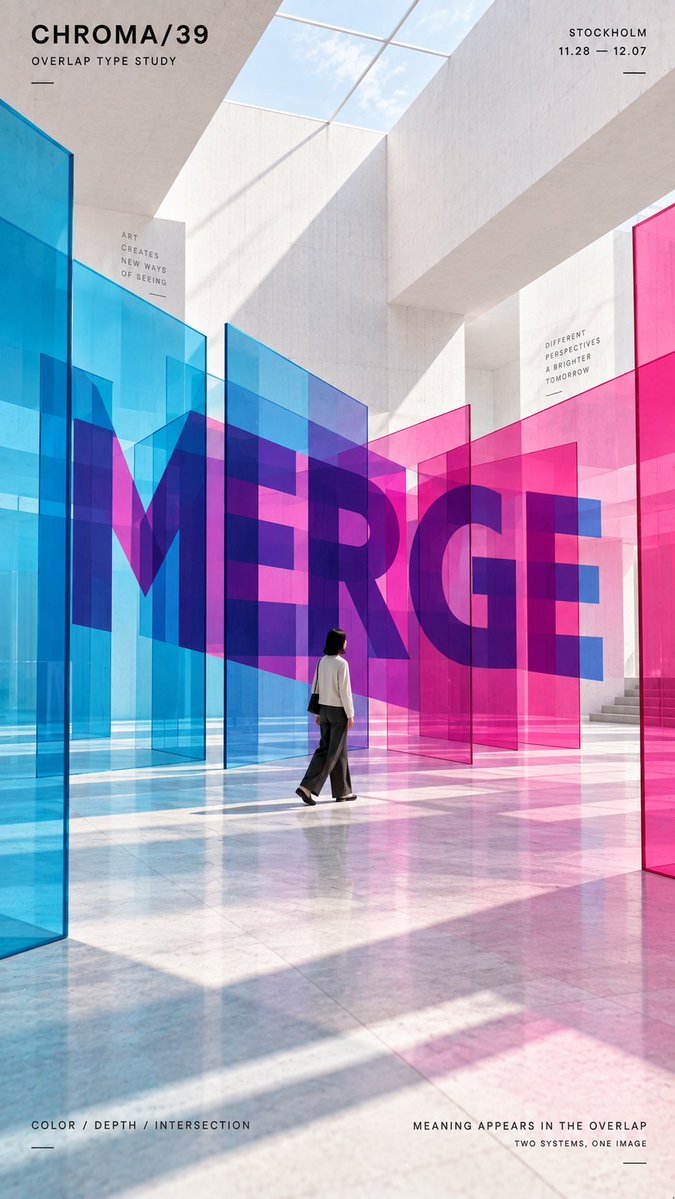 Spatial Perspective Typography Poster
