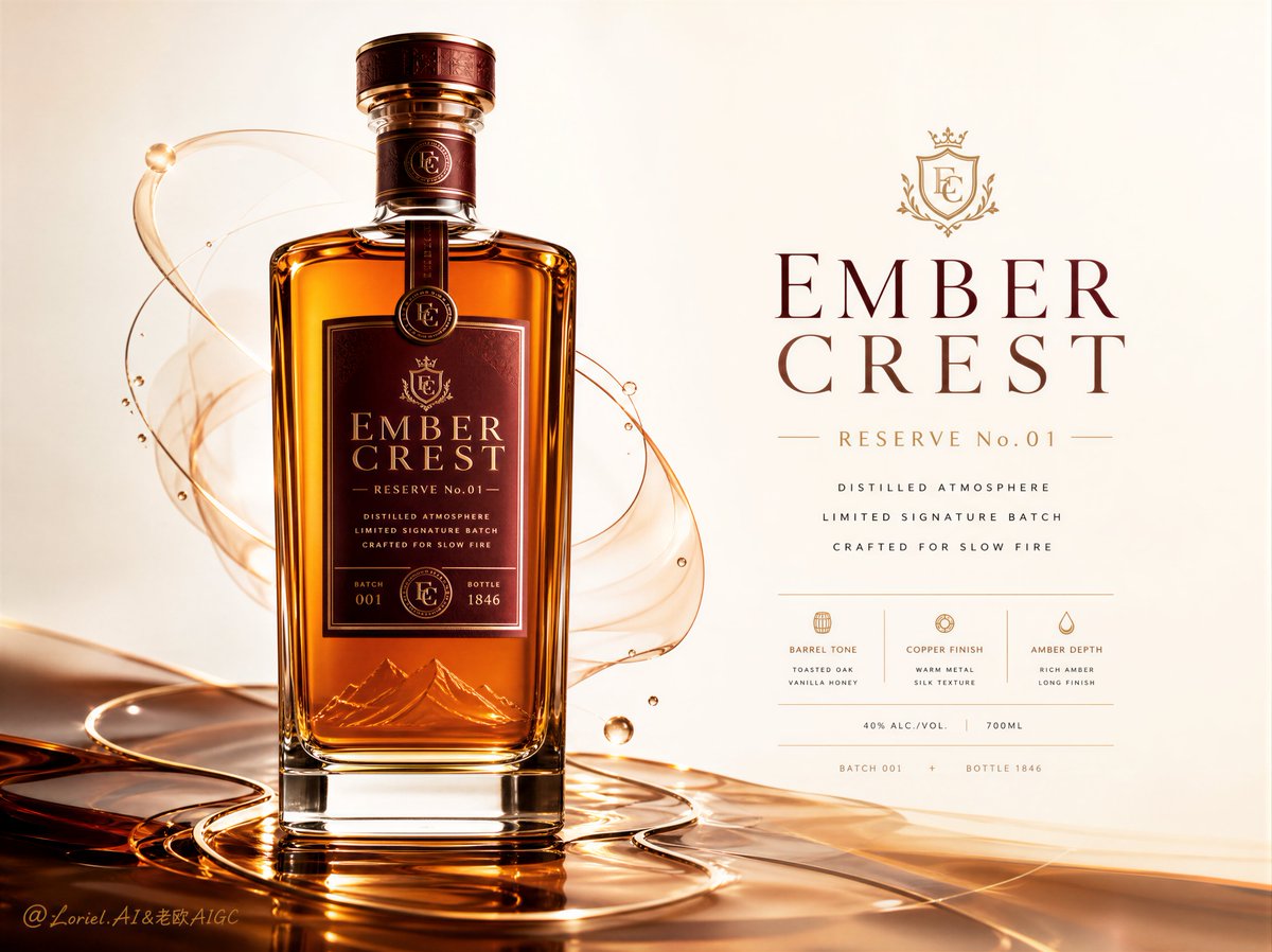 EMBER CREST Luxury Spirit Poster
