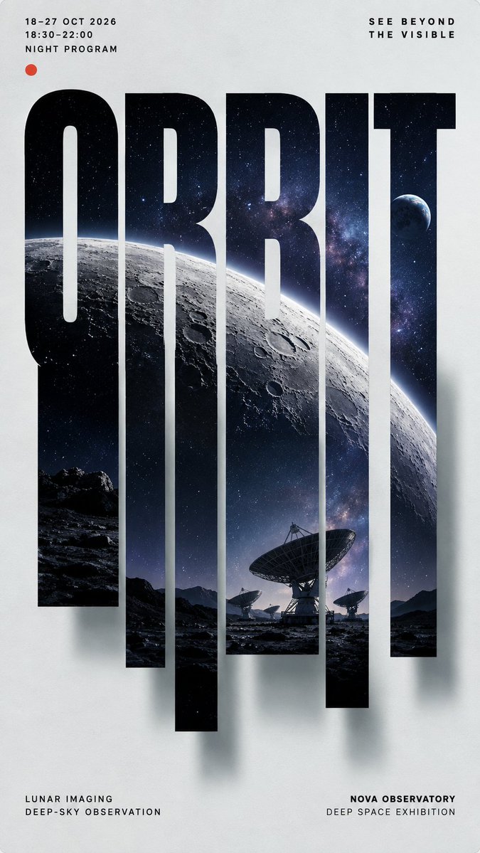 Vertical Sliced Typography Poster