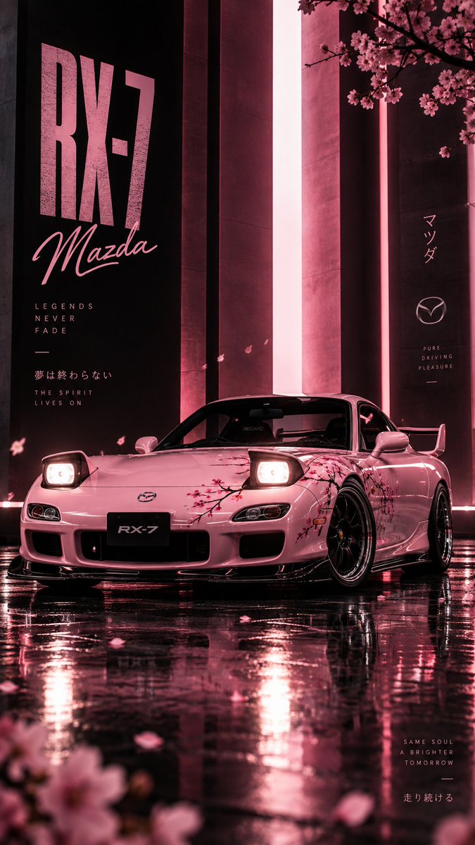 ピンクRX-7のスタジオポスター