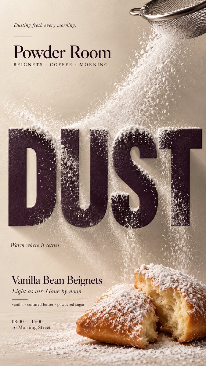 Food Reacting to Typography Poster