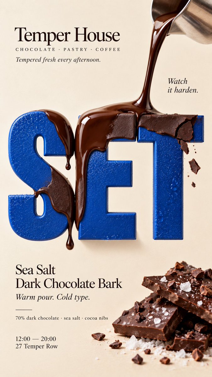 Food Physics Typography Poster