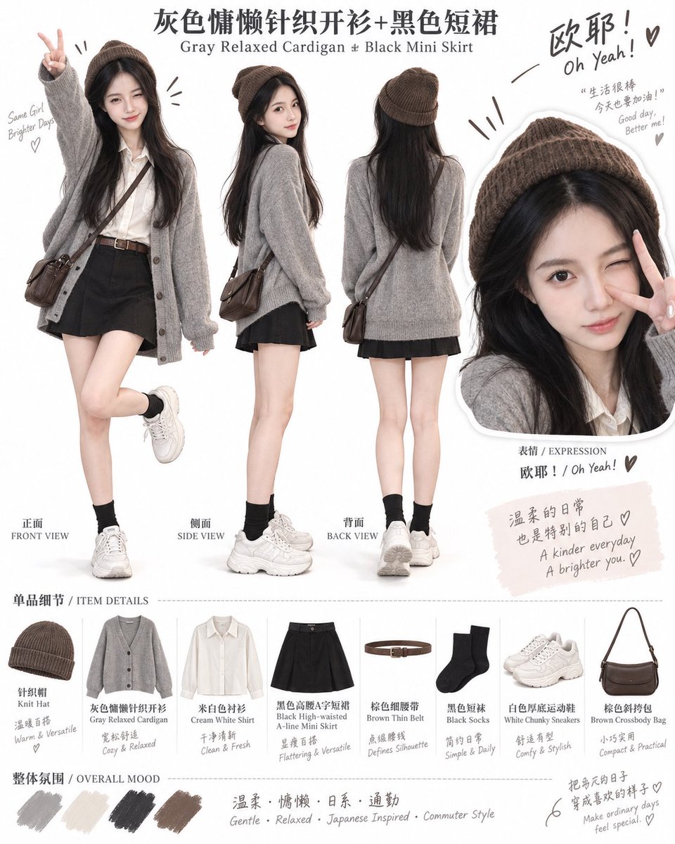 Autumn-Winter Fashion Three-View Lookbook