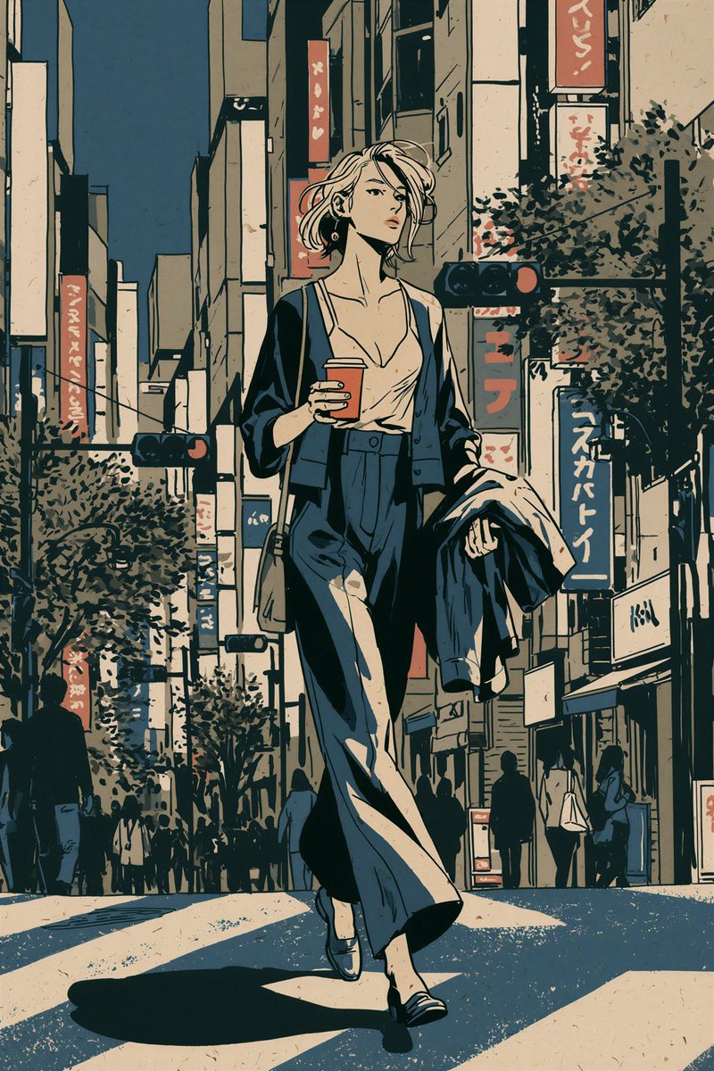 Inked Flat-Colour Anime Illustration Compiler