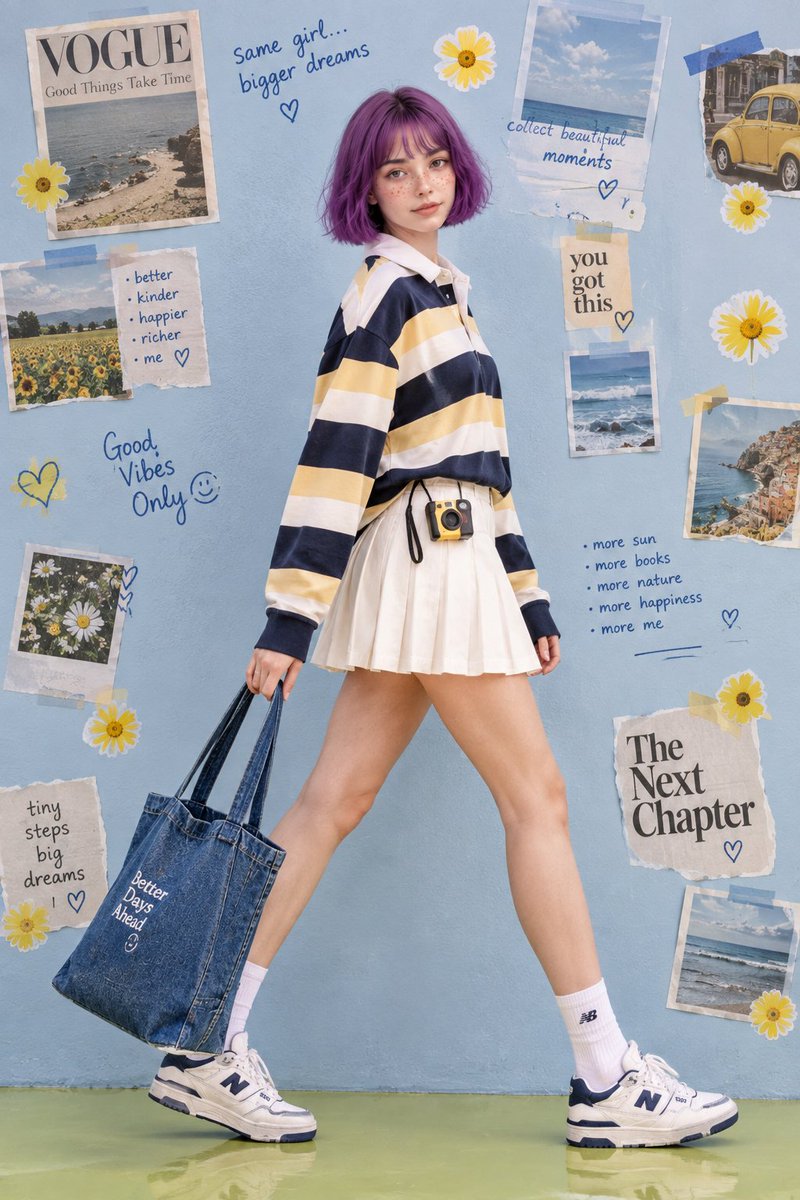 Retro Violet-Bob Fashion Editorial