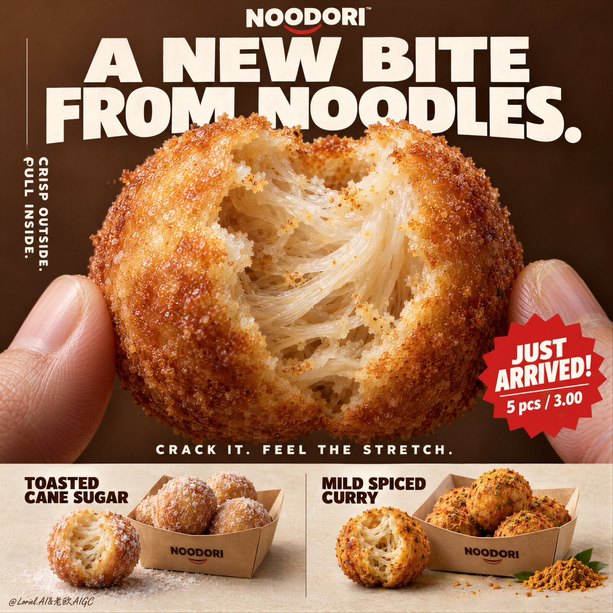Noodle Puff Snack Poster