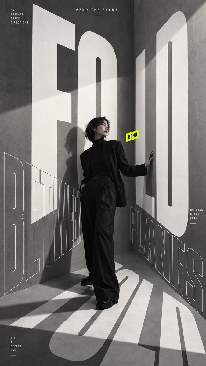 Spatial Typography Fashion Poster