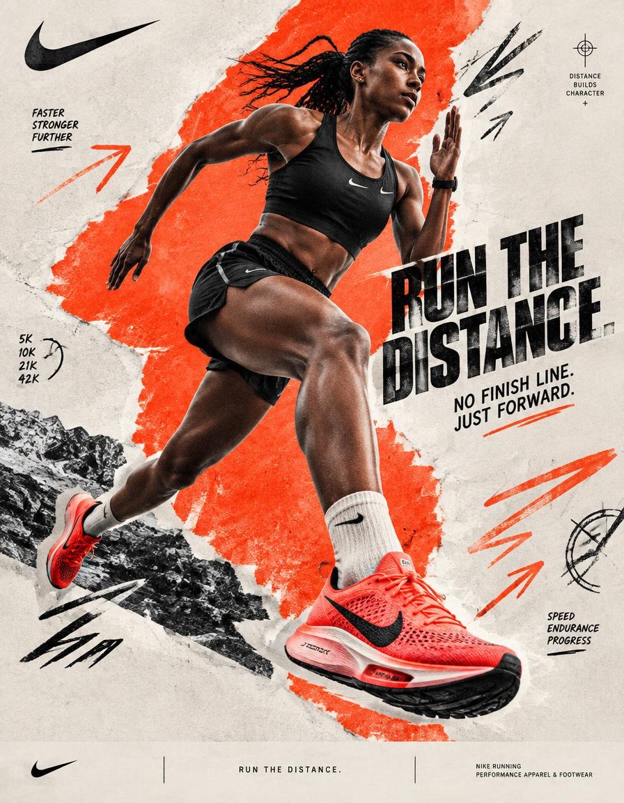 Nike Running Collage Campaign