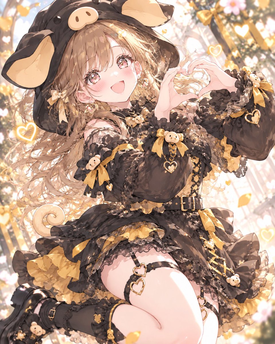 Black Pig Gothic Lolita Fashion Outfit