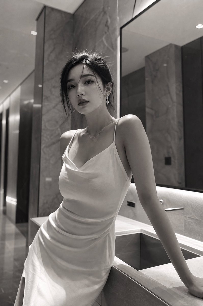 Minimalist White Dress Portrait