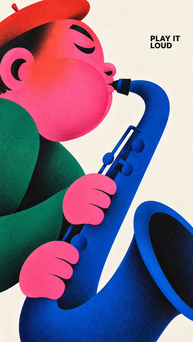 Geometric Character Editorial Poster