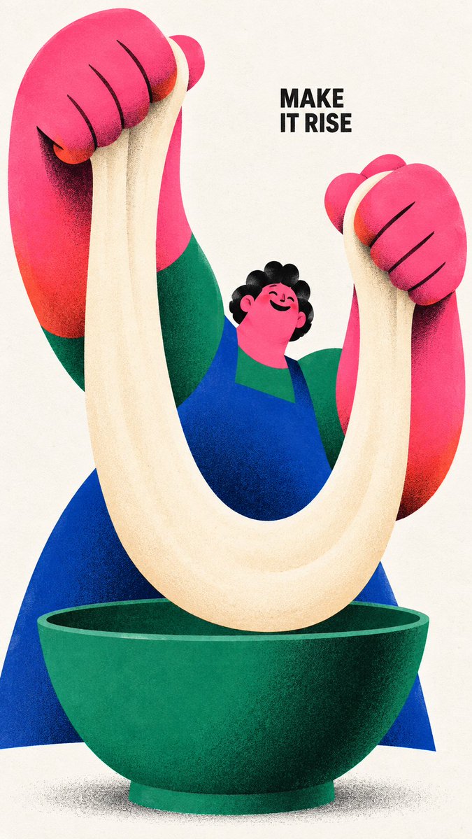 Geometric Character Editorial Poster