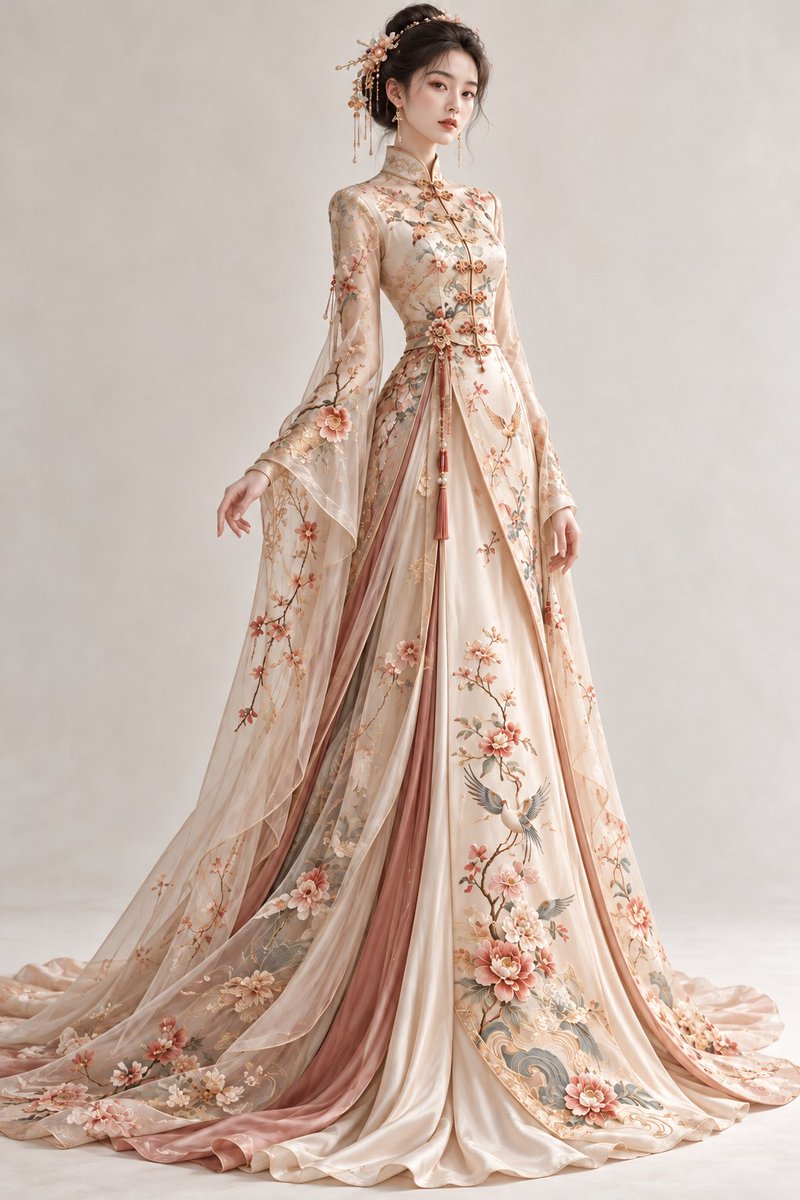 Poetic Chinese Haute Couture Portrait