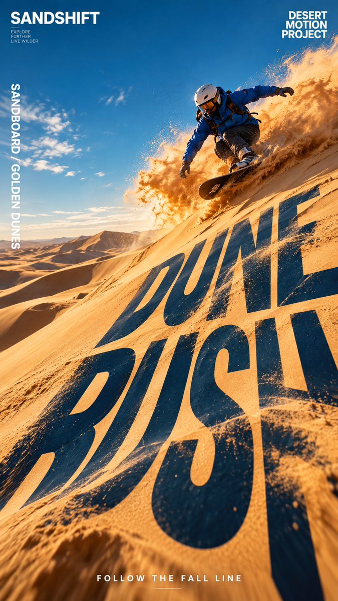 Perspective Typography Sports Poster