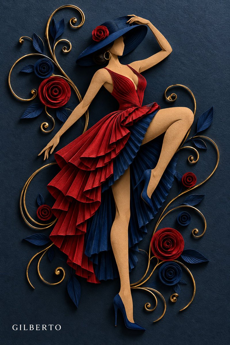 3D Paper Quilling Haute Couture