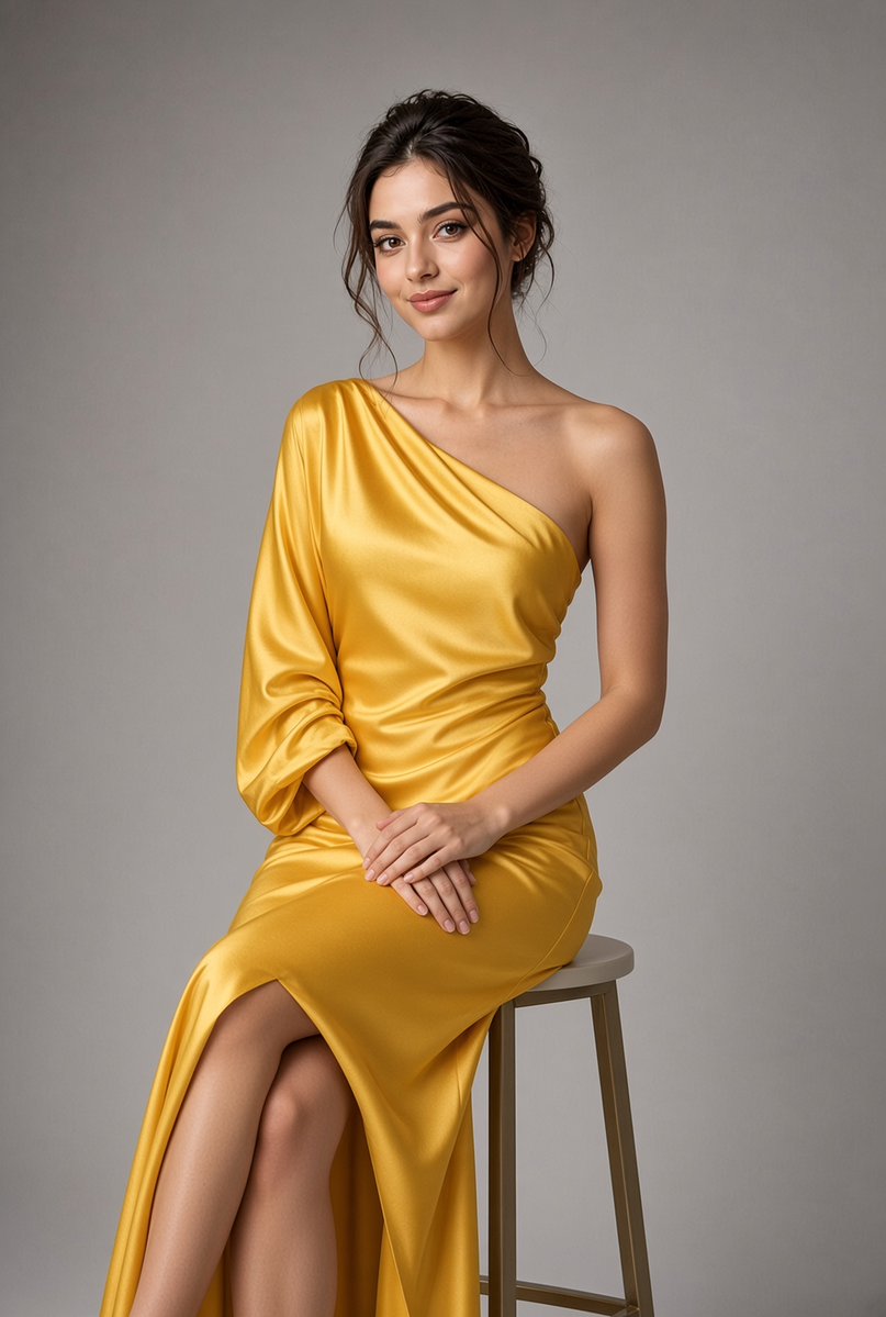 Elegance in Yellow Satin