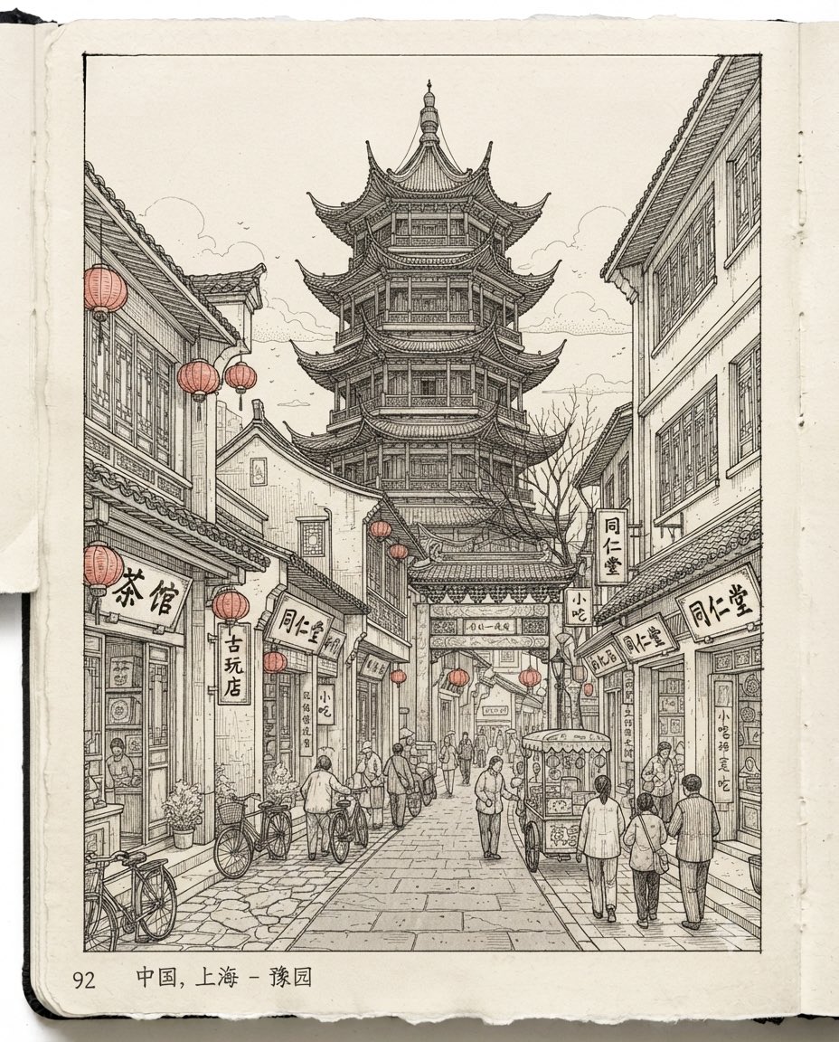 Streets of the World Architectural Sketch