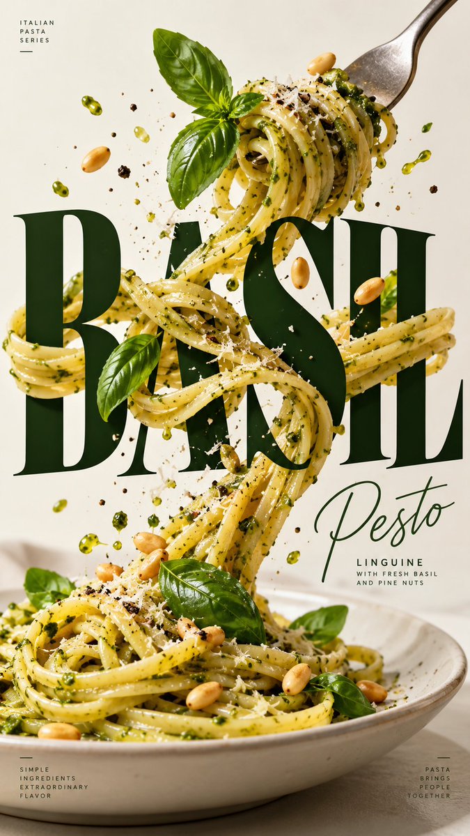 Food-Weaving Typography Poster