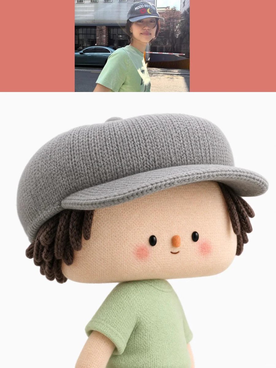 3D Knitted Art Toy Bust