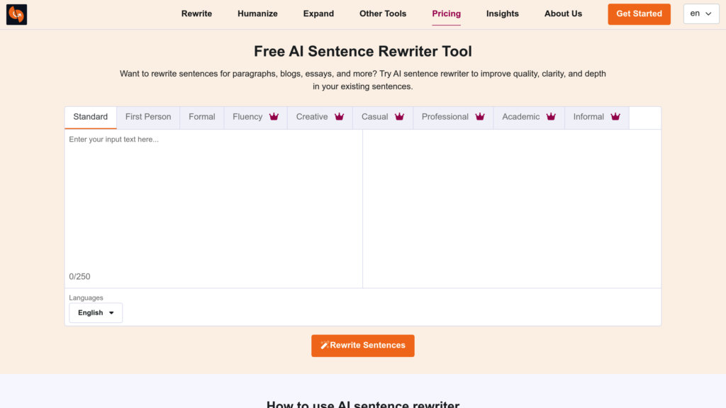image for AI Sentence Rewriter
