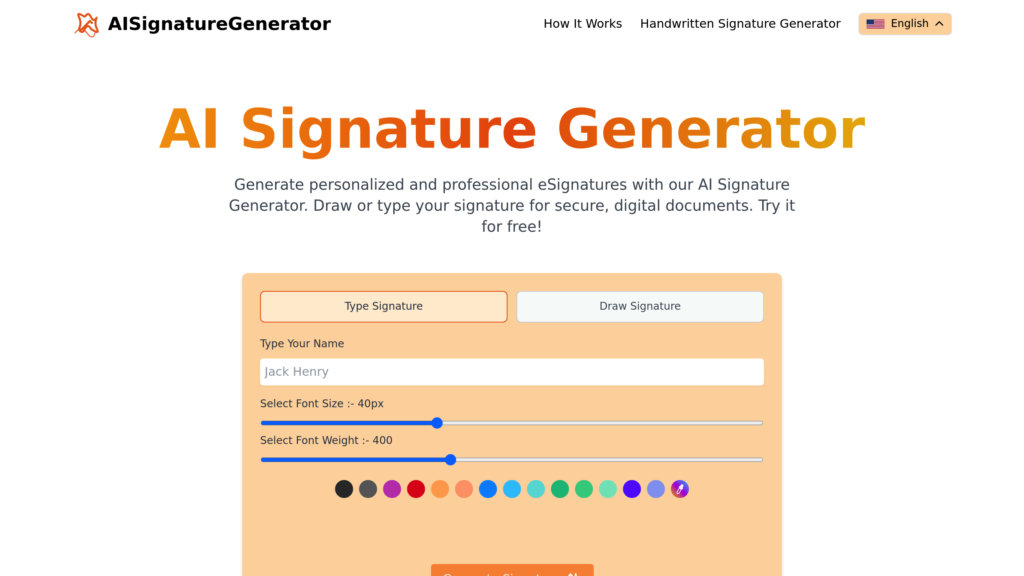 image for AI Signature Generator