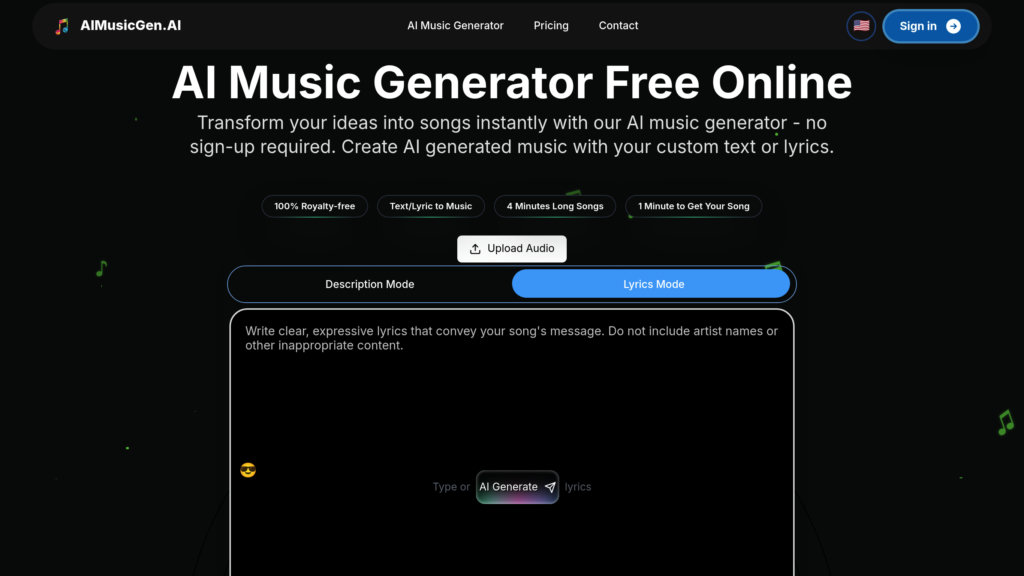 image for AIMusicGen.ai