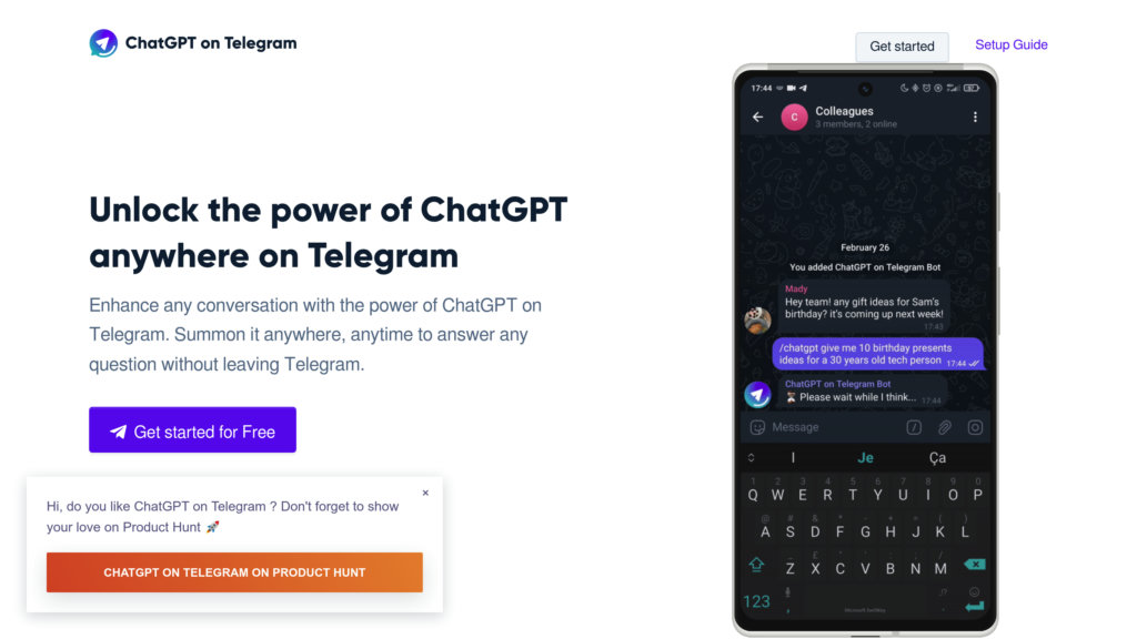 image for ChatGPT on Telegram image for ChatGPT on Telegram