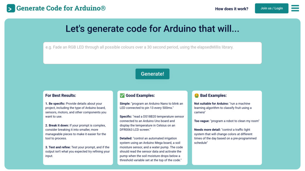 image for Duino Code Generator