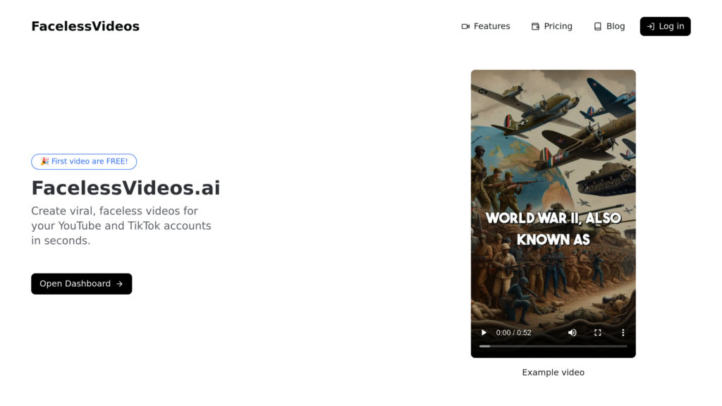 image for Faceless Videos AI