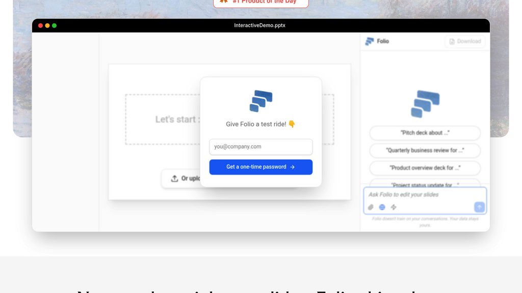 Folio AI preview