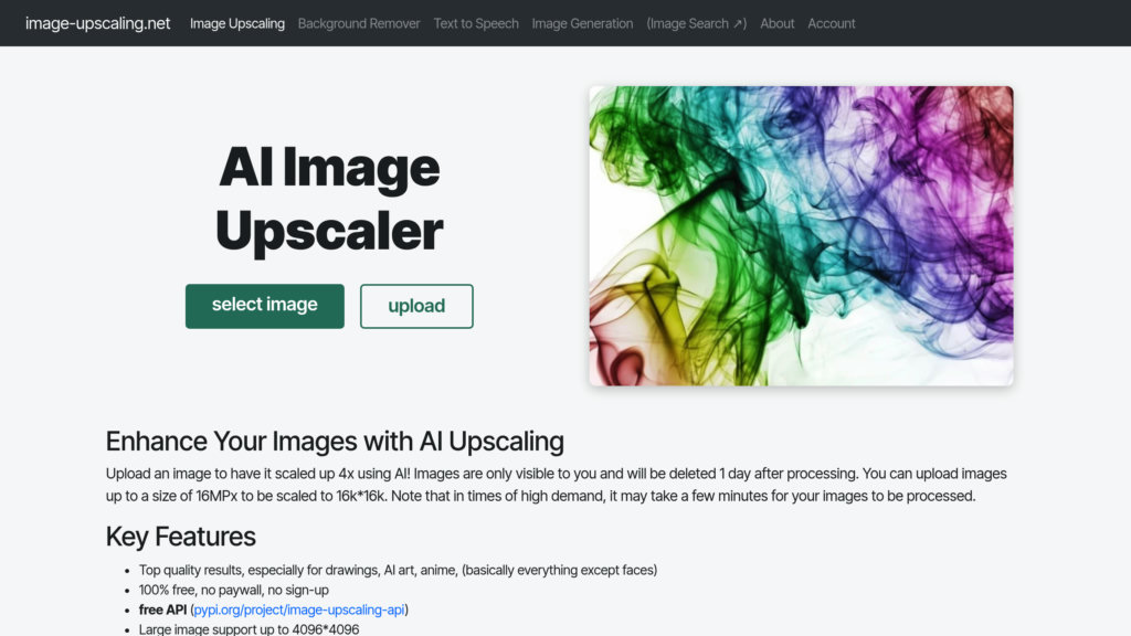 image for Free AI Image Upscaling Tool