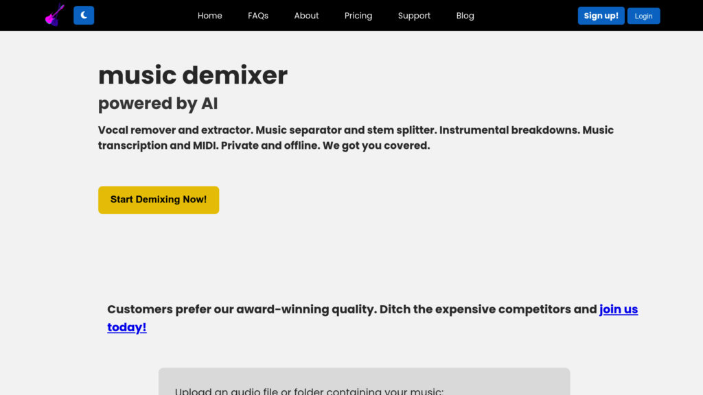 image for FreeMusicDemixer