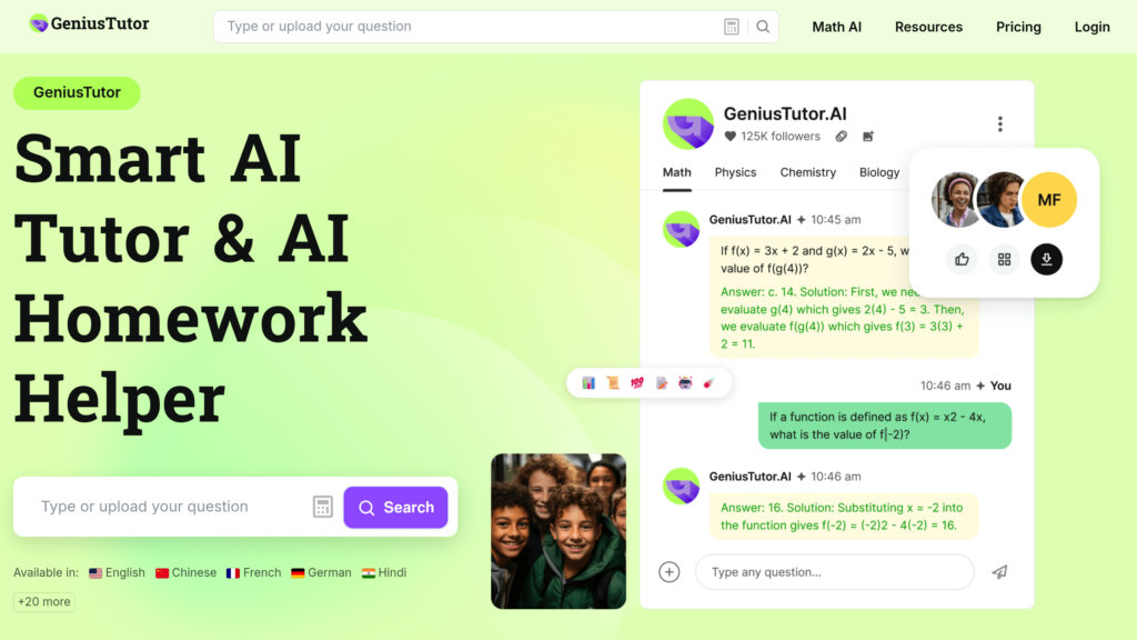 image for GeniusTutor image for GeniusTutor