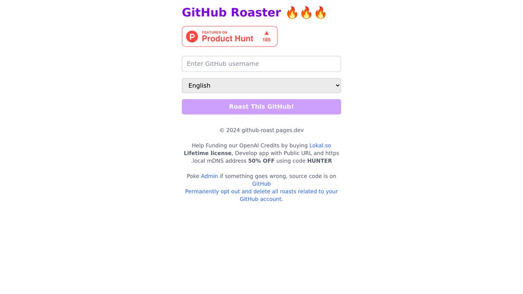 image for GitHub Profile Roast
