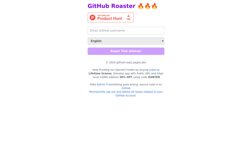 image for GitHub Profile Roast