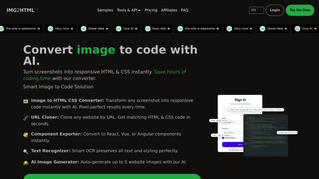 image for Img2html