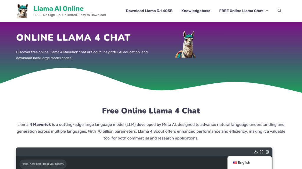 image for Llama AI Online