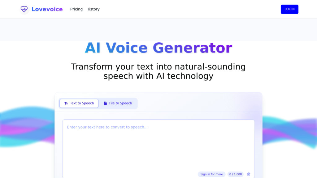 image for Lovevoice AI Voice Generator