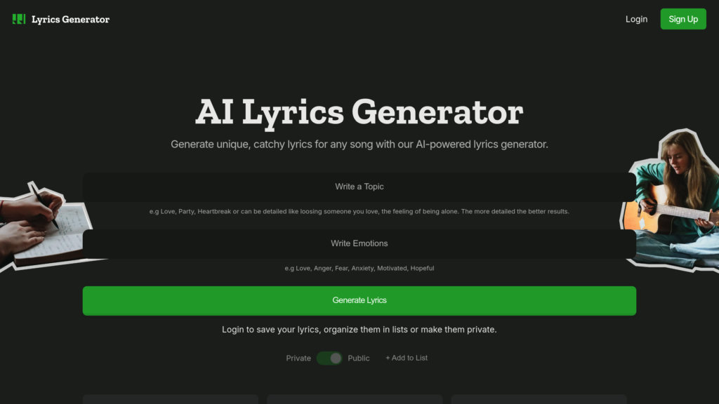 image for Lyrics Generator