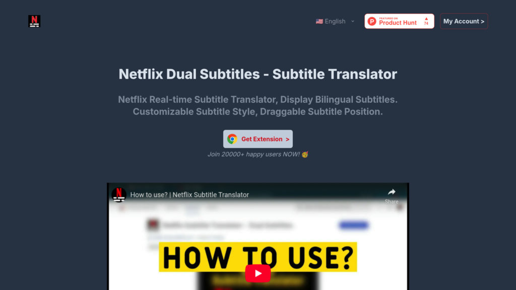 image for Netflix Dual Subtitles