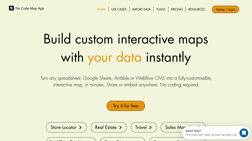 image for No Code Map App