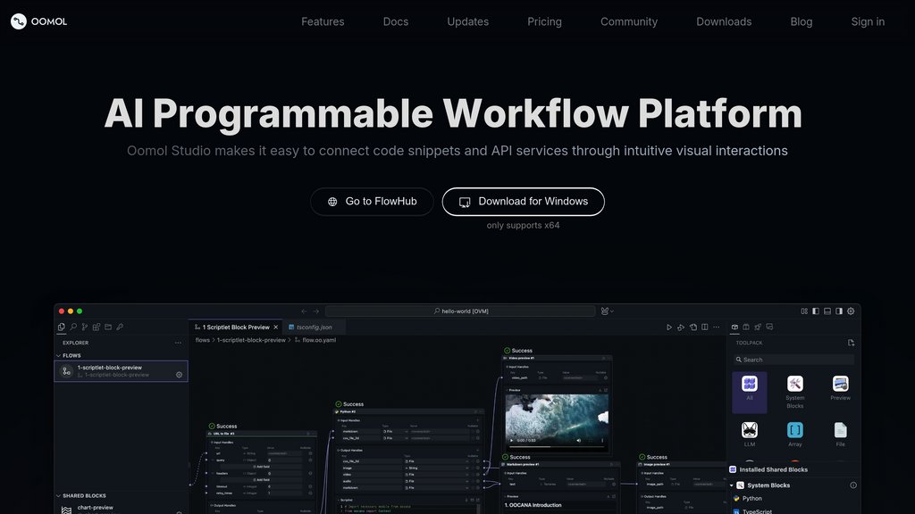 image for OOMOL Studio image for OOMOL Studio