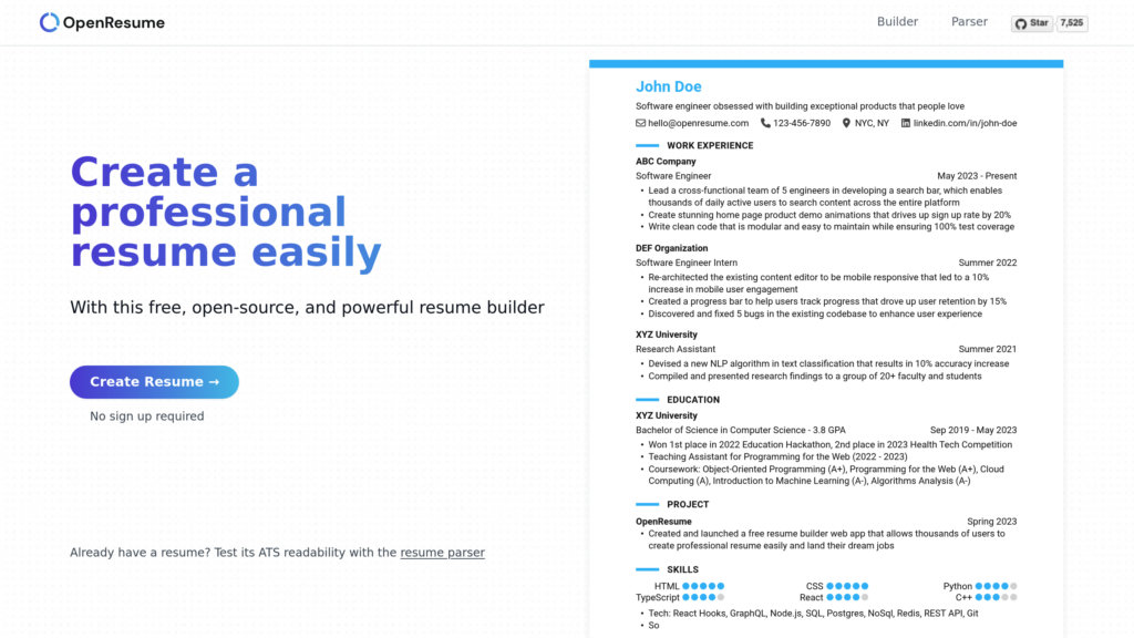 image for OpenResume image for OpenResume