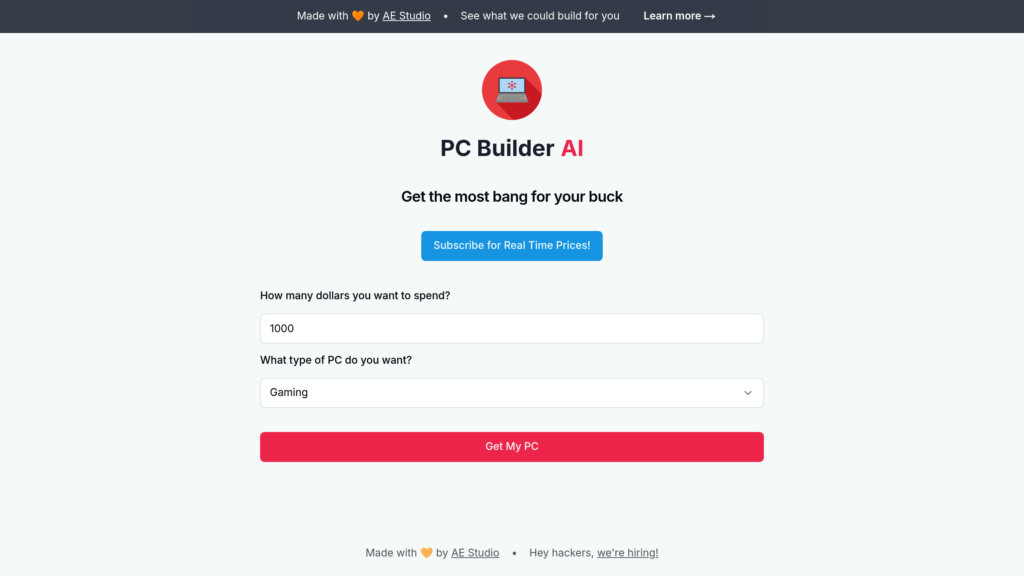 image for PC Builder AI