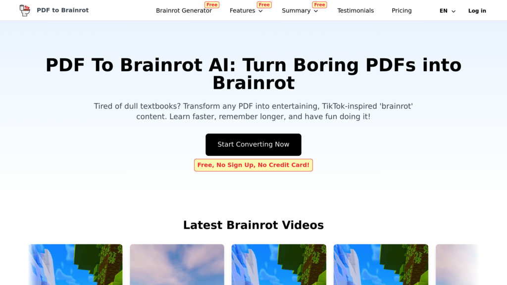 image for PDF To Brainrot
