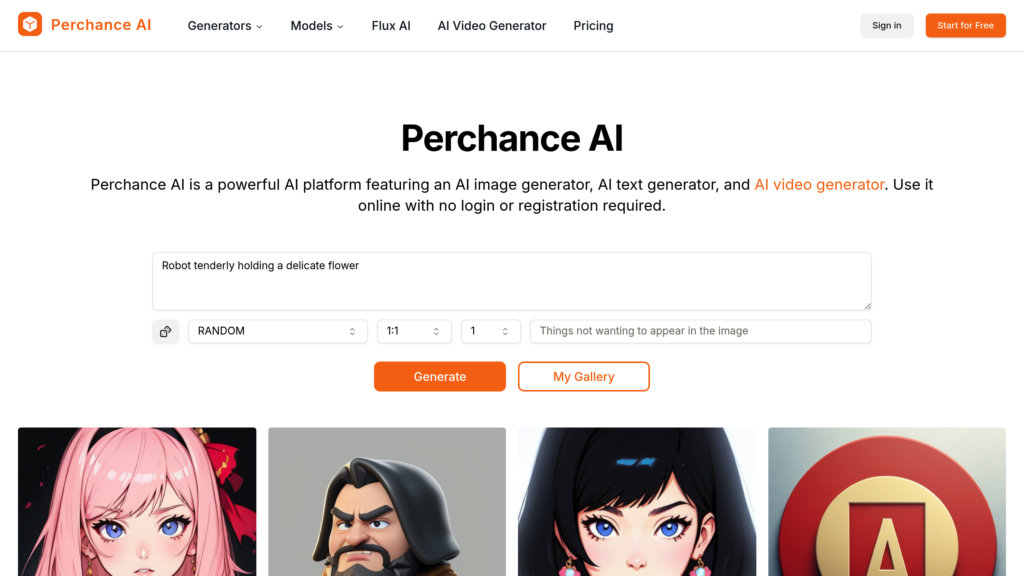 image for Perchance AI